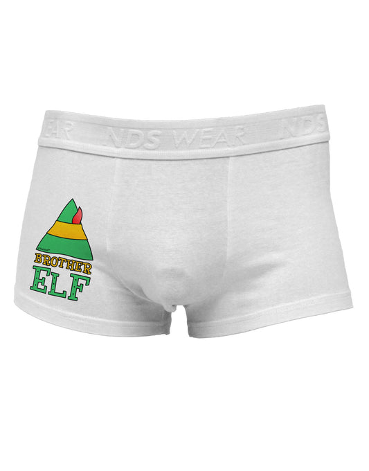 Matching Christmas Design - Elf Family - Brother Elf Side Printed Mens Trunk Underwear-Mens Trunk Underwear-NDS Wear-White-Small-Davson Sales