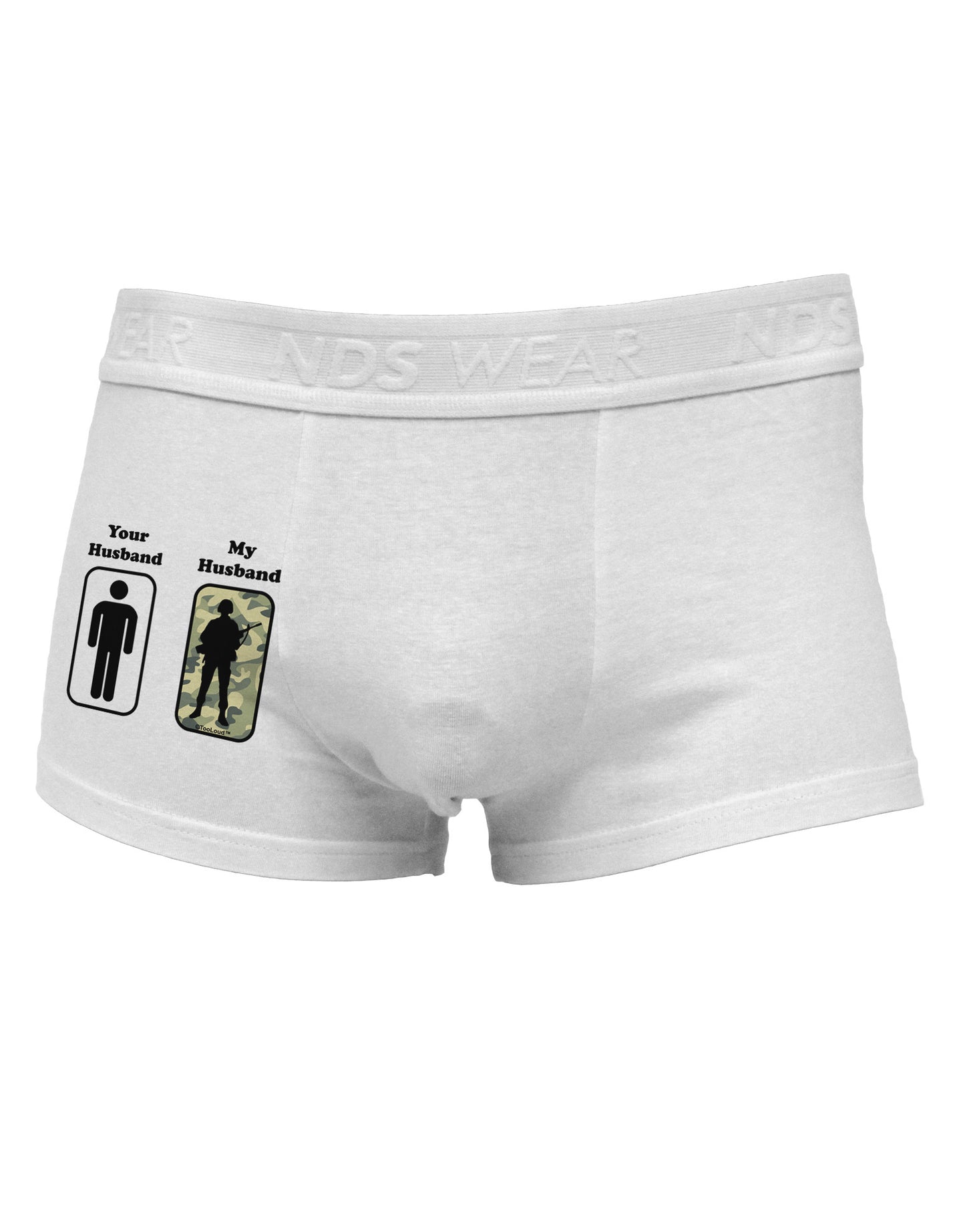 Your Husband My Husband Side Printed Mens Trunk Underwear-Mens Trunk Underwear-NDS Wear-White-Small-Davson Sales
