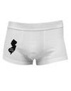 New Jersey - United States Shape Side Printed Mens Trunk Underwear by TooLoud-Mens Trunk Underwear-NDS Wear-White-Small-Davson Sales