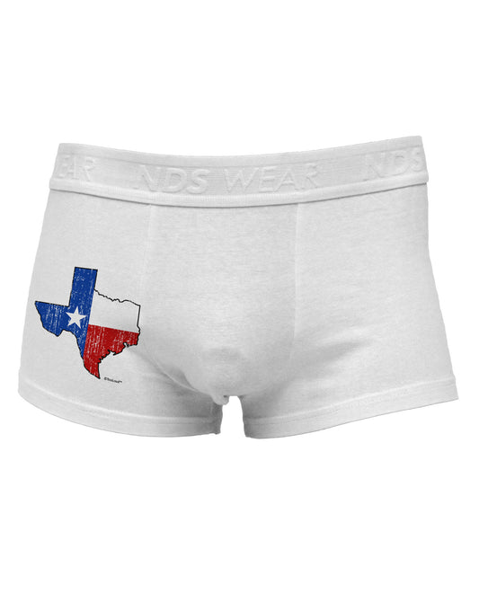 State of Texas Flag Design - Distressed Side Printed Mens Trunk Underwear-Mens Trunk Underwear-NDS Wear-White-Small-Davson Sales