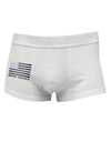 Honor Respect Blue Line Side Printed Mens Trunk Underwear-Mens Trunk Underwear-NDS Wear-White-Small-Davson Sales