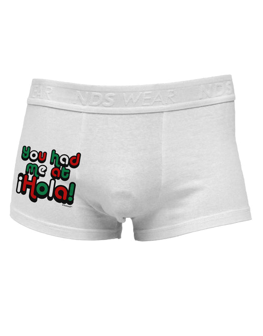 You Had Me at Hola - Mexican Flag Colors Side Printed Mens Trunk Underwear by TooLoud-Mens Trunk Underwear-NDS Wear-White-Small-Davson Sales