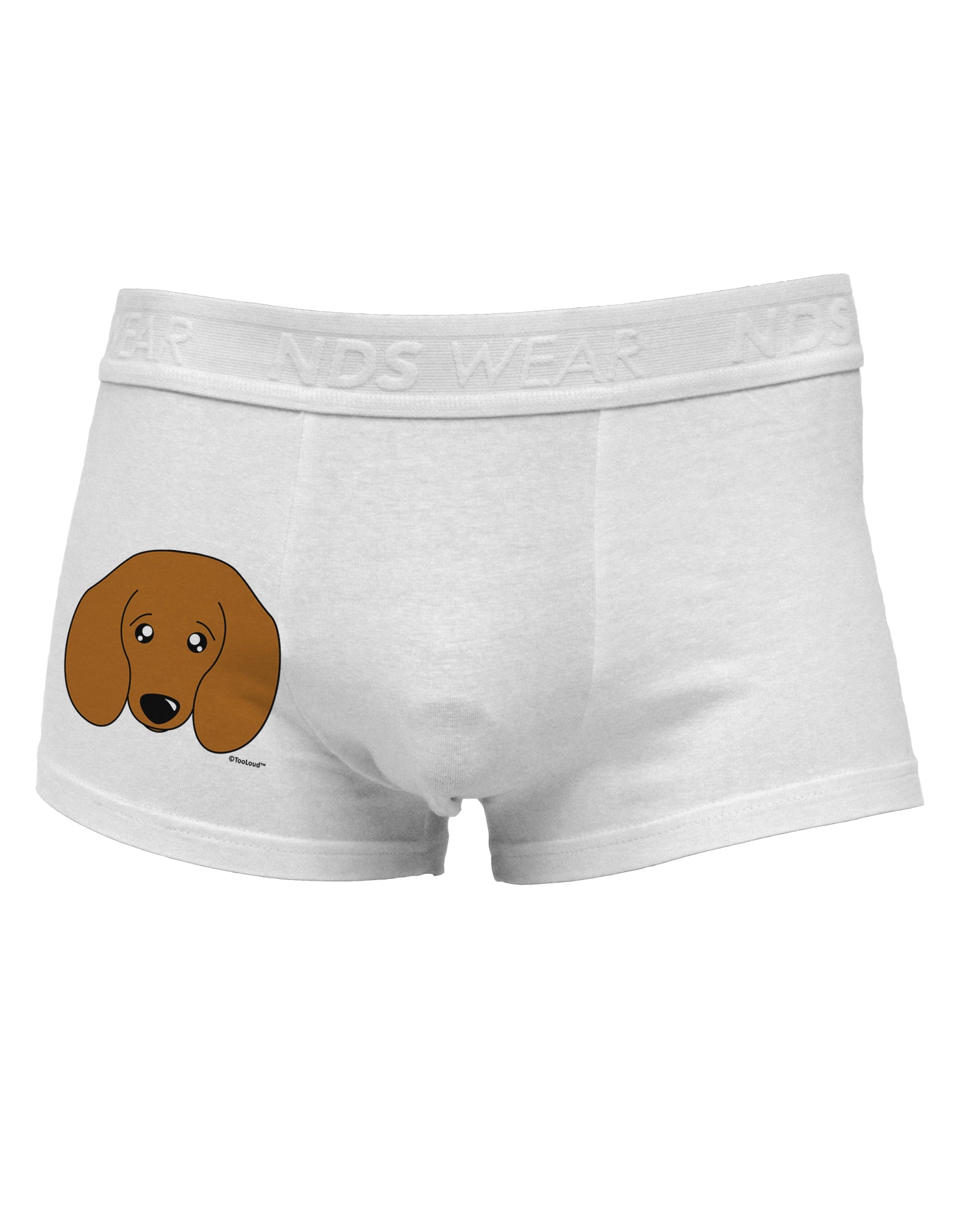 Cute Doxie Dachshund Dog Side Printed Mens Trunk Underwear by TooLoud-Mens Trunk Underwear-TooLoud-White-Small-Davson Sales