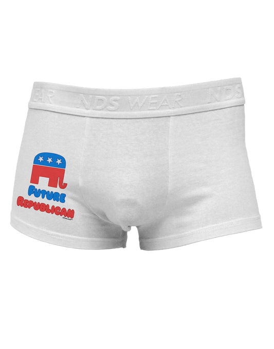 Future Republican Side Printed Mens Trunk Underwear-Mens Trunk Underwear-NDS Wear-White-Small-Davson Sales