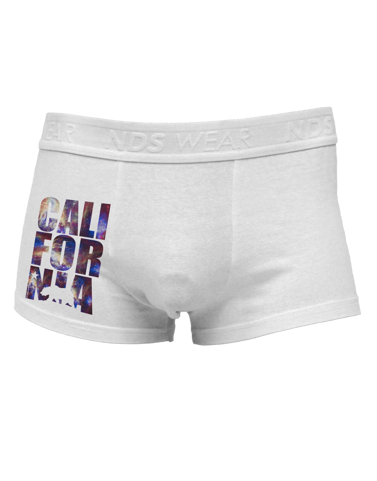 California Republic Design - Space Nebula Print Side Printed Mens Trunk Underwear by TooLoud-Mens Trunk Underwear-NDS Wear-White-Small-Davson Sales