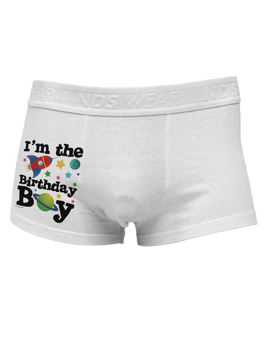 I'm the Birthday Boy - Outer Space Design Side Printed Mens Trunk Underwear by TooLoud-Mens Trunk Underwear-NDS Wear-White-Small-Davson Sales