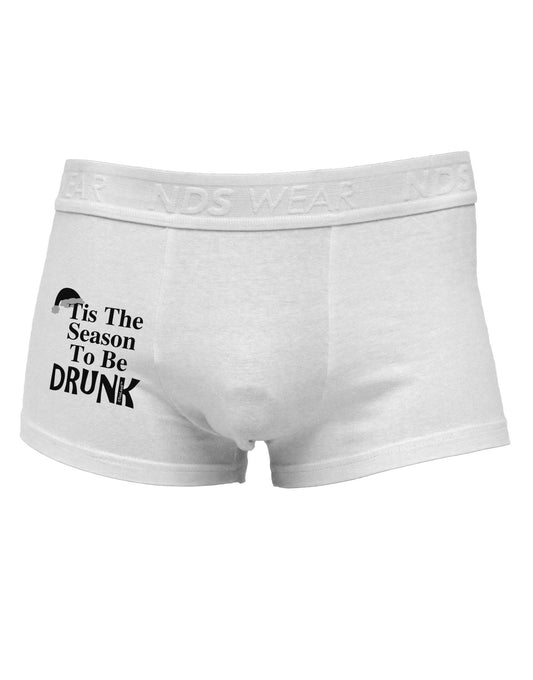 Season To Be Drunk BnW Side Printed Mens Trunk Underwear-Mens Trunk Underwear-NDS Wear-White-Small-Davson Sales