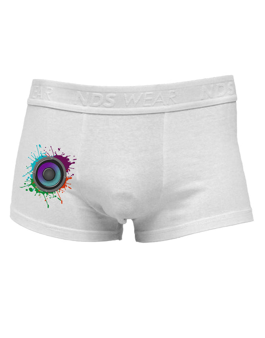 Paint Splatter Speaker Side Printed Mens Trunk Underwear-Mens Trunk Underwear-NDS Wear-White-Small-Davson Sales