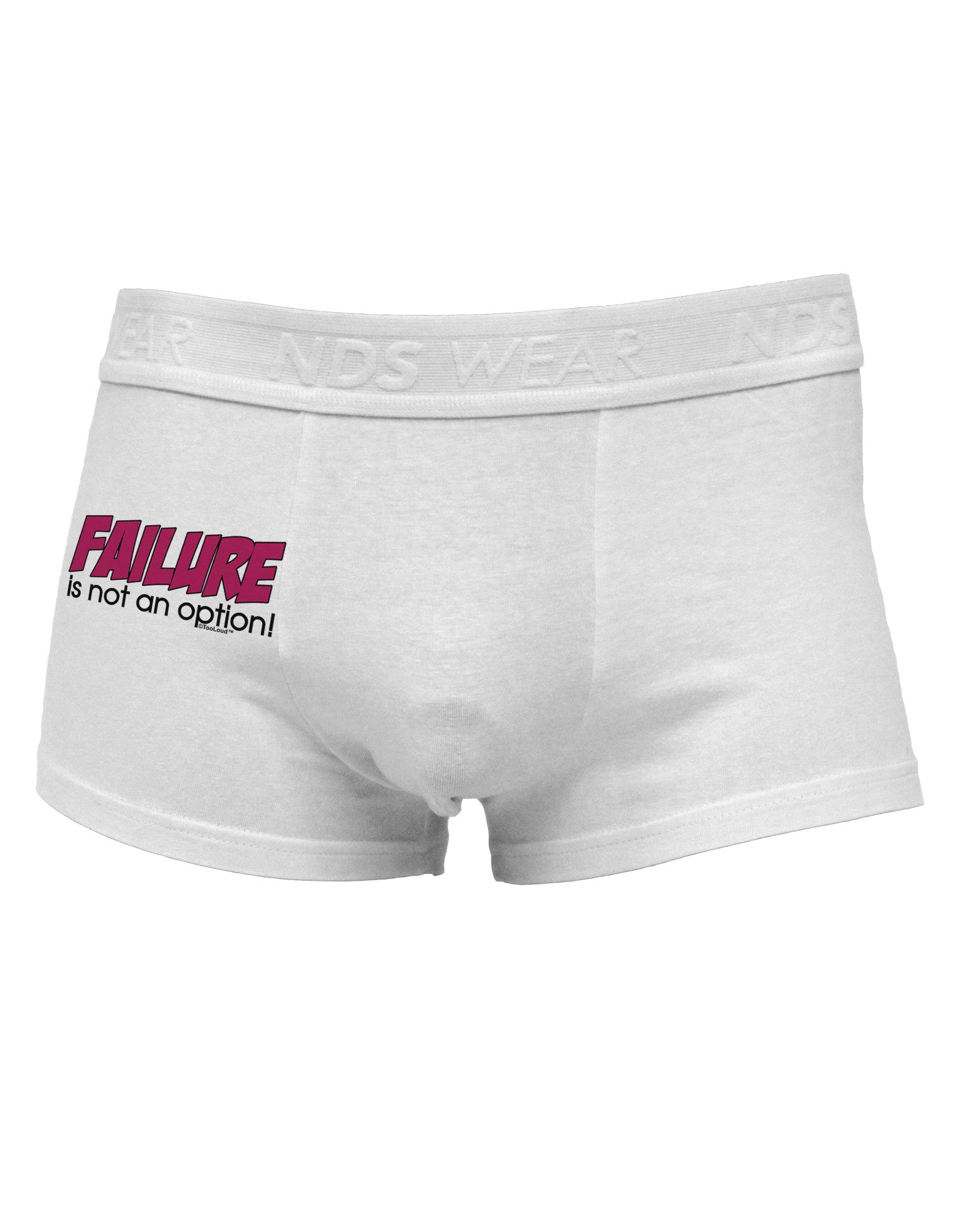 Failure Is Not An Option Distressed Side Printed Mens Trunk Underwear by TooLoud-Mens Trunk Underwear-NDS Wear-White-Small-Davson Sales