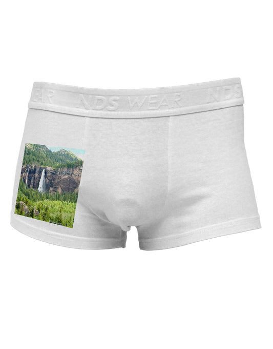 Beautiful Cliffs Nature Side Printed Mens Trunk Underwear by NDS Wear-Mens Trunk Underwear-NDS Wear-White-Small-Davson Sales