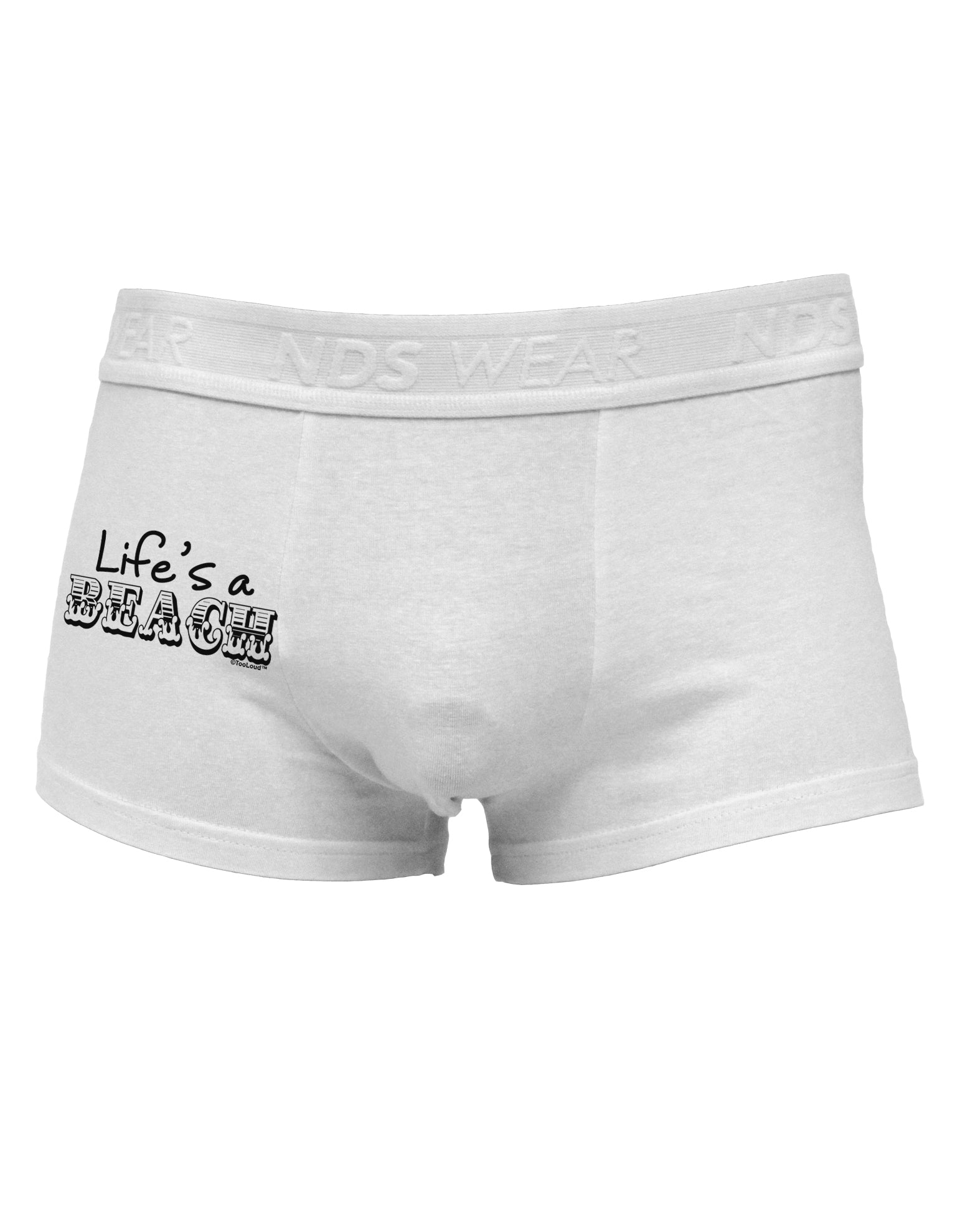Lifes a Beach Side Printed Mens Trunk Underwear by TooLoud-Mens Trunk Underwear-NDS Wear-White-Small-Davson Sales