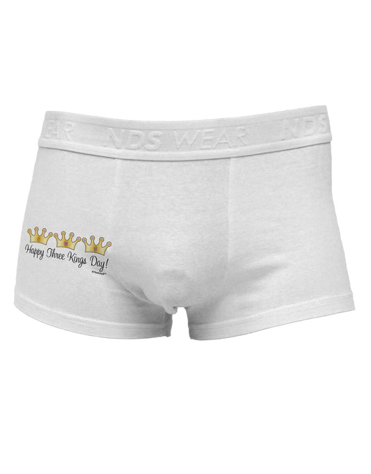 Happy Three Kings Day - 3 Crowns Side Printed Mens Trunk Underwear by TooLoud-Mens Trunk Underwear-TooLoud-White-Small-Davson Sales