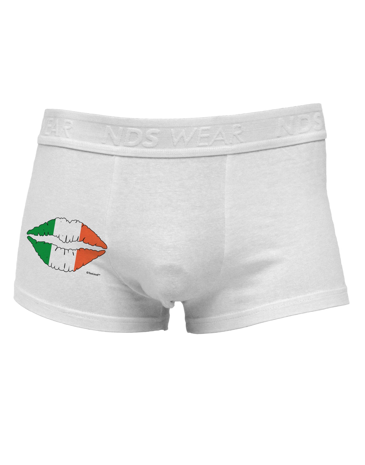 Irish Flag Kiss Side Printed Mens Trunk Underwear by TooLoud-Mens Trunk Underwear-TooLoud-White-Small-Davson Sales