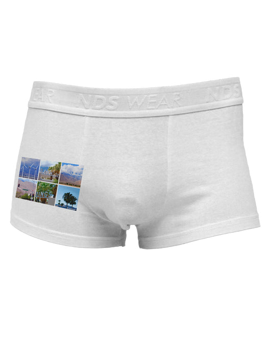 Palm Springs Square Collage Side Printed Mens Trunk Underwear-Mens Trunk Underwear-NDS Wear-White-Small-Davson Sales