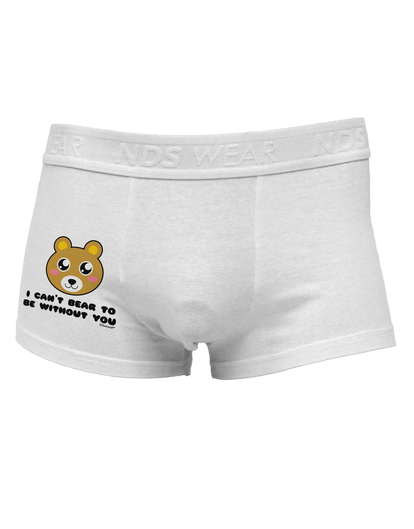 I Can't Bear To Be Without You - Cute Bear Side Printed Mens Trunk Underwear by TooLoud-Mens Trunk Underwear-TooLoud-White-Small-Davson Sales