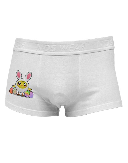 Chick In Bunny Costume Side Printed Mens Trunk Underwear-Mens Trunk Underwear-NDS Wear-White-Small-Davson Sales