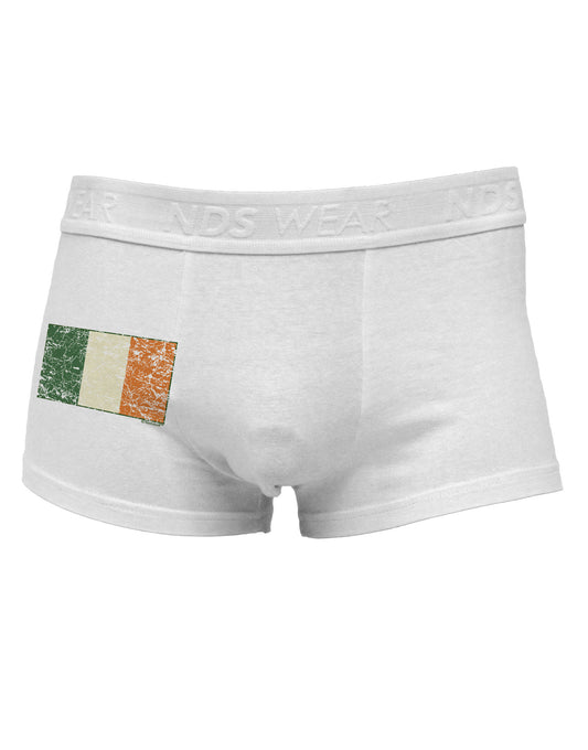 Distressed Irish Flag - Flag of Ireland Side Printed Mens Trunk Underwear-Mens Trunk Underwear-NDS Wear-White-Small-Davson Sales
