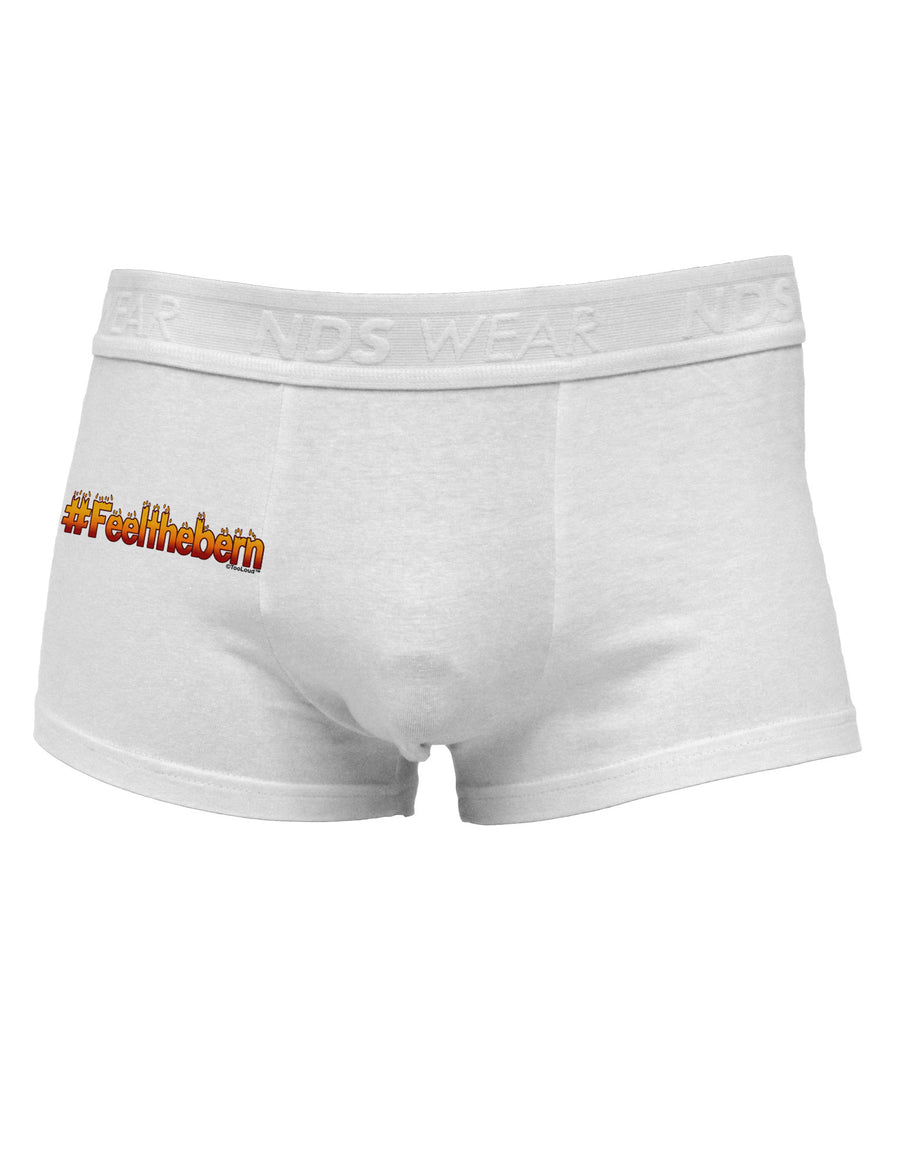 Hashtag Feelthebern Side Printed Mens Trunk Underwear-Mens Trunk Underwear-NDS Wear-White-Small-Davson Sales