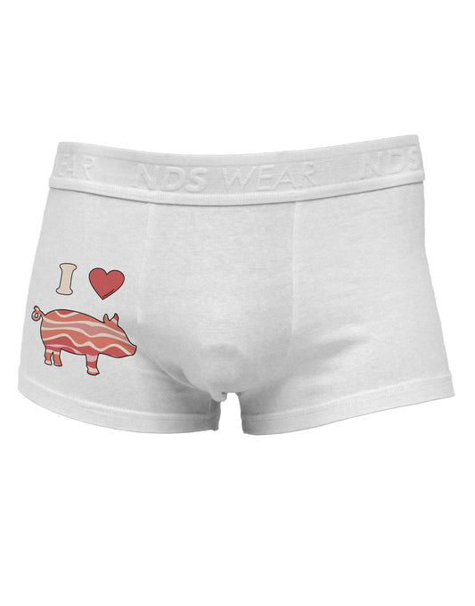 I Heart My Bacon Pig Silhouette Side Printed Mens Trunk Underwear by TooLoud-Mens Trunk Underwear-TooLoud-White-Small-Davson Sales