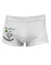 Dad of Veteran Side Printed Mens Trunk Underwear-Mens Trunk Underwear-NDS Wear-White-Small-Davson Sales