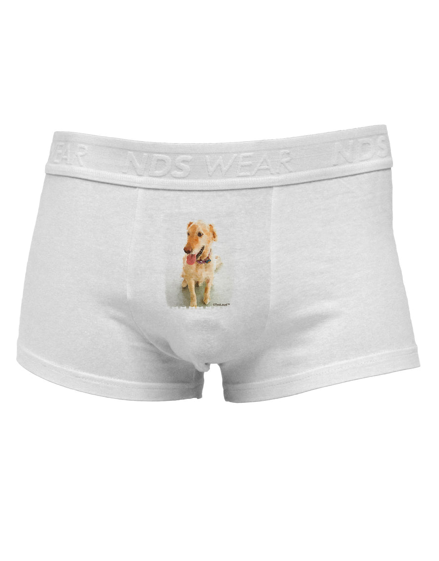 Golden Retriever Watercolor Mens Cotton Trunk Underwear-Men's Trunk Underwear-NDS Wear-White-Small-Davson Sales