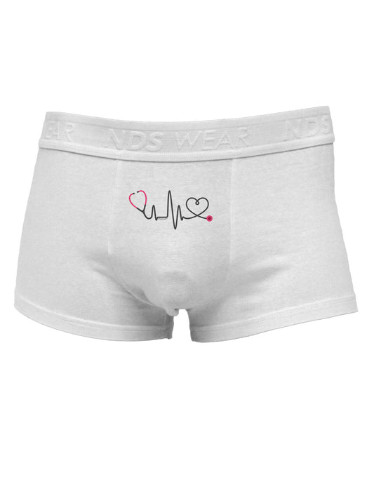 Stethoscope Heartbeat Mens Cotton Trunk Underwear-Men's Trunk Underwear-NDS Wear-White-Small-Davson Sales