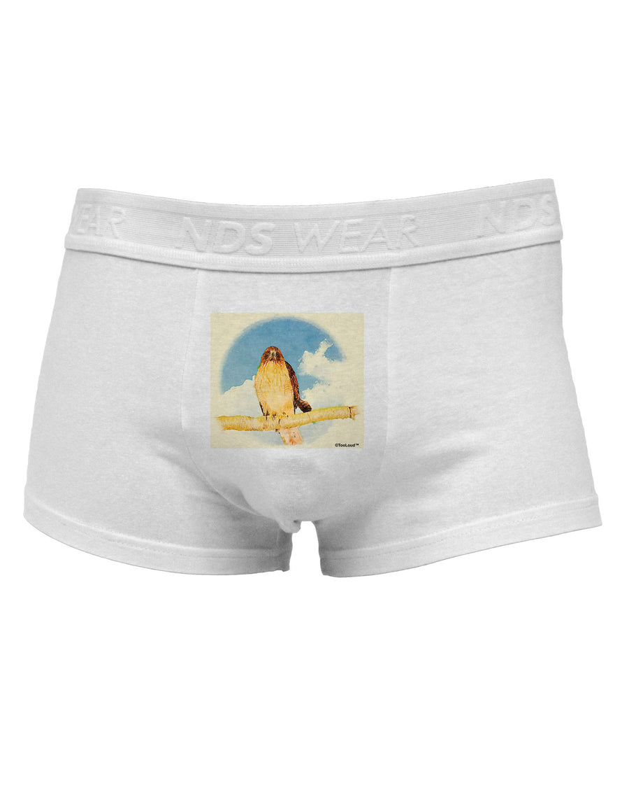 Red-tailed Hawk Mens Cotton Trunk Underwear-Men's Trunk Underwear-NDS Wear-White-Small-Davson Sales