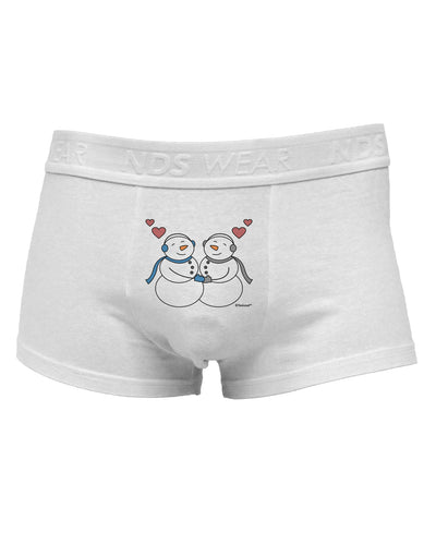 Cute Snowman CoupleMens Cotton Trunk Underwear by TooLoud-Men's Trunk Underwear-NDS Wear-White-Small-Davson Sales