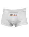 Planet Jupiter Text Only Mens Cotton Trunk Underwear-Men's Trunk Underwear-NDS Wear-White-Small-Davson Sales