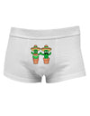 Fiesta Cactus Couple Mens Cotton Trunk Underwear-Men's Trunk Underwear-NDS Wear-White-Small-Davson Sales