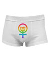 Rainbow Distressed Feminism Symbol Mens Cotton Trunk Underwear-Men's Trunk Underwear-NDS Wear-White-Small-Davson Sales