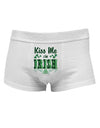 Kiss Me I'm Irish St Patricks Day Mens Cotton Trunk Underwear-Men's Trunk Underwear-NDS Wear-White-Small-Davson Sales