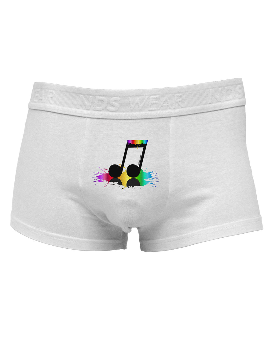 Paint Music Note Mens Cotton Trunk Underwear-Men's Trunk Underwear-NDS Wear-White-Small-Davson Sales