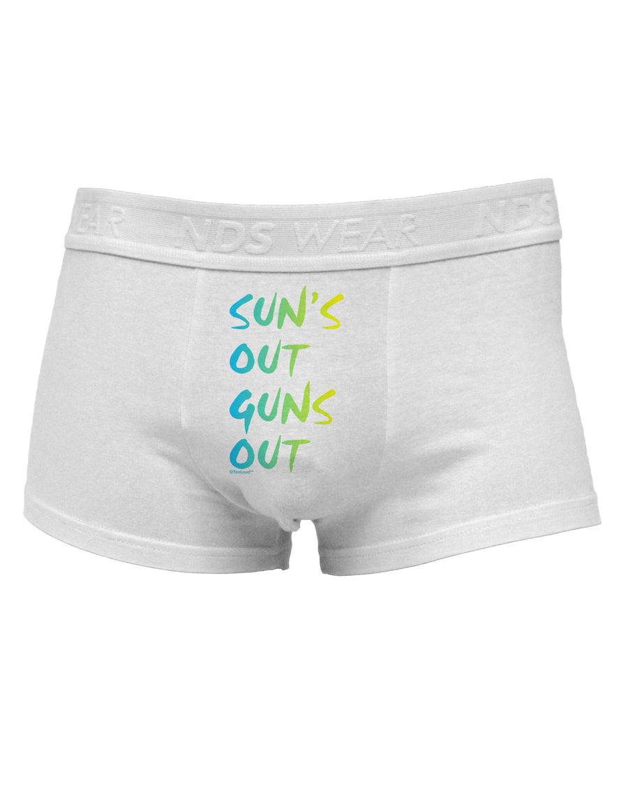 Suns Out Guns Out - Gradient Colors Mens Cotton Trunk Underwear-Men's Trunk Underwear-NDS Wear-White-Small-Davson Sales