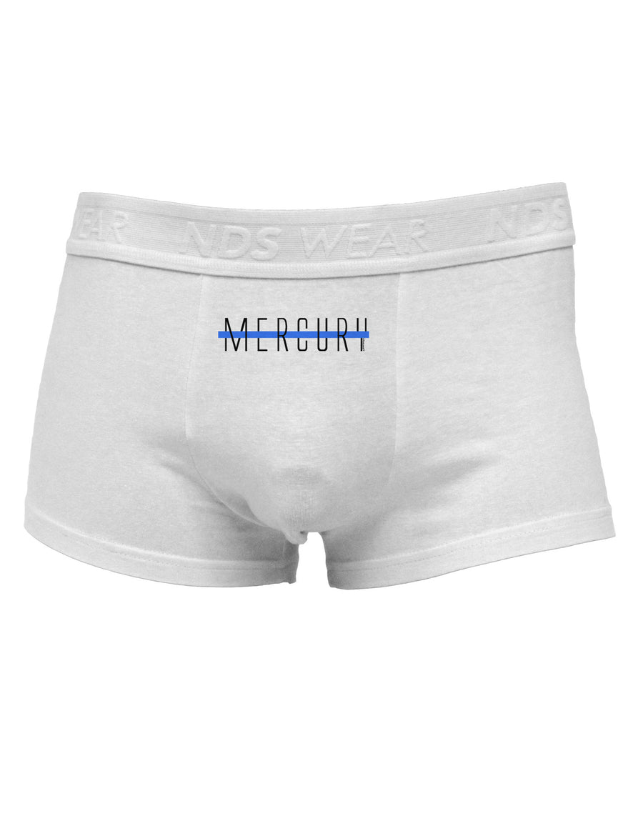 Planet Mercury Text Only Mens Cotton Trunk Underwear-Men's Trunk Underwear-NDS Wear-White-Small-Davson Sales