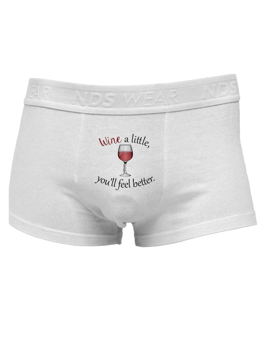 Wine a Little Mens Cotton Trunk Underwear by TooLoud-Men's Trunk Underwear-NDS Wear-White-Small-Davson Sales