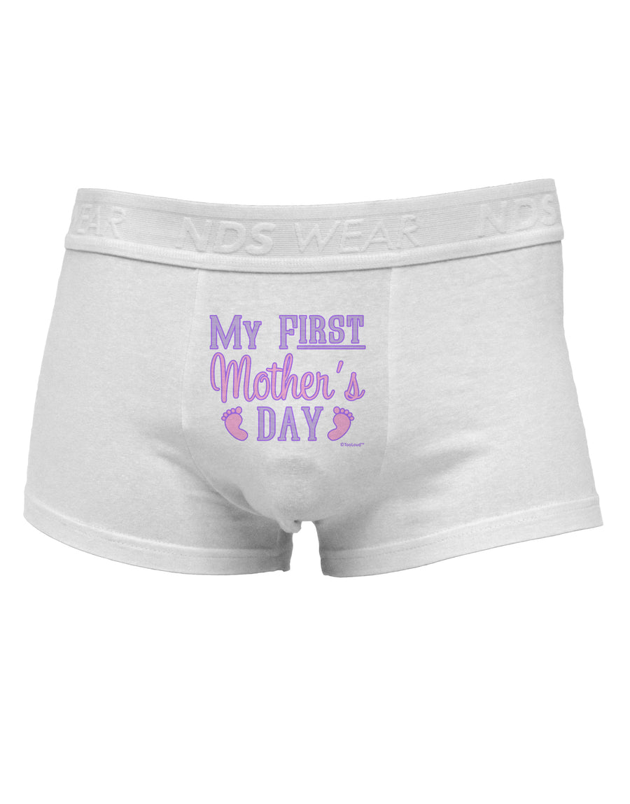 My First Mother's Day - Baby Feet - Pink Mens Cotton Trunk Underwear by TooLoud-Men's Trunk Underwear-NDS Wear-White-Small-Davson Sales