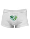 World Globe Heart Mens Cotton Trunk Underwear-Men's Trunk Underwear-NDS Wear-White-Small-Davson Sales