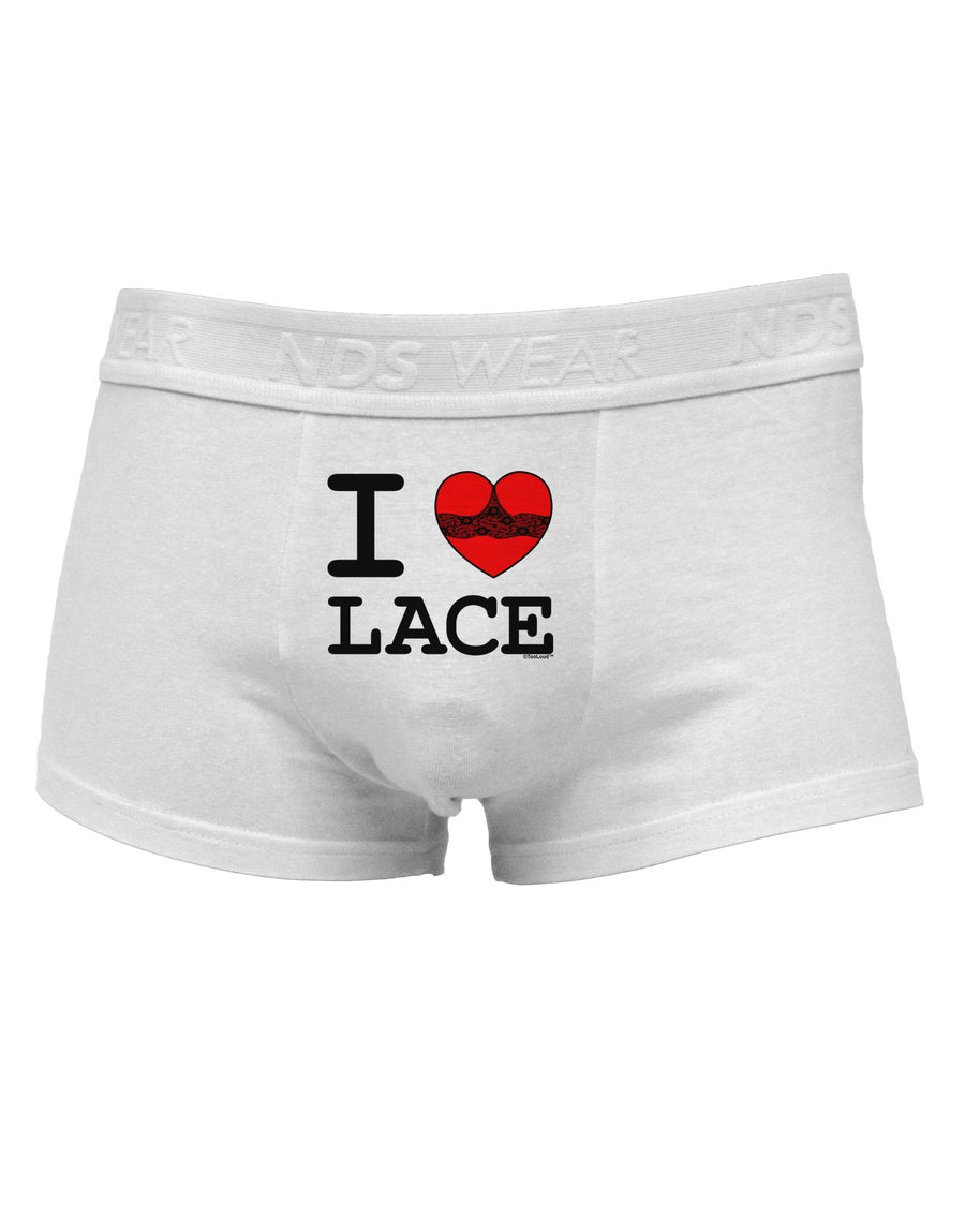 I Love Heart Lace Mens Cotton Trunk Underwear-Men's Trunk Underwear-NDS Wear-White-Small-Davson Sales