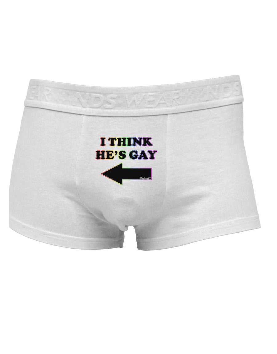 I Think He's Gay Left Mens Cotton Trunk Underwear by TooLoud-Men's Trunk Underwear-NDS Wear-White-Small-Davson Sales