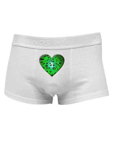 Water Droplet Heart GreenMens Cotton Trunk Underwear by TooLoud-Men's Trunk Underwear-NDS Wear-White-Small-Davson Sales