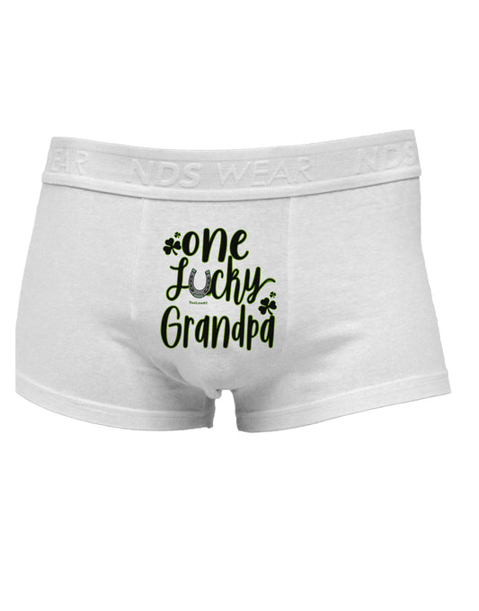 One Lucky Grandpa Shamrock Mens Cotton Trunk Underwear-Men's Trunk Underwear-NDS Wear-White-Small-Davson Sales