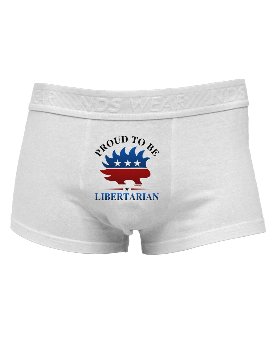 Proud To Be Libertarian Mens Cotton Trunk Underwear-Men's Trunk Underwear-NDS Wear-White-Small-Davson Sales