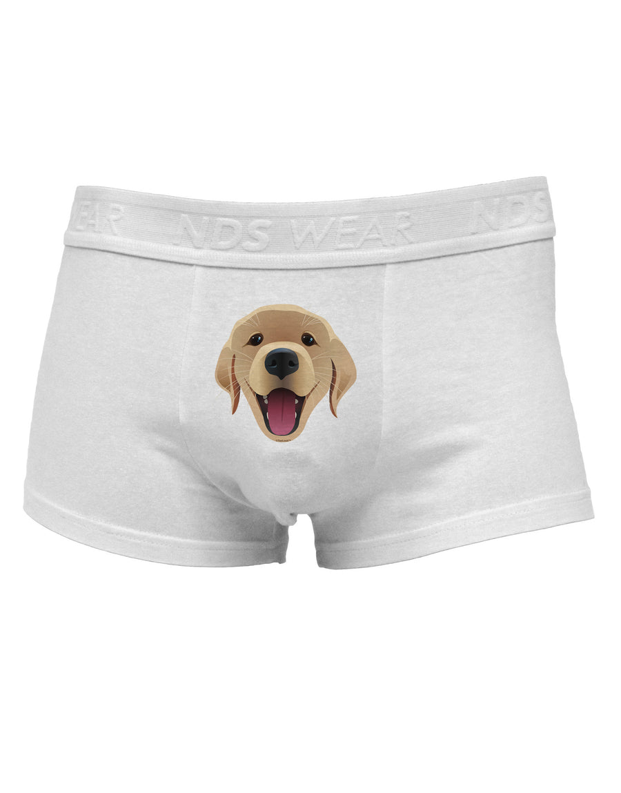 Cute Golden Retriever Puppy Face Mens Cotton Trunk Underwear-Men's Trunk Underwear-NDS Wear-White-Small-Davson Sales