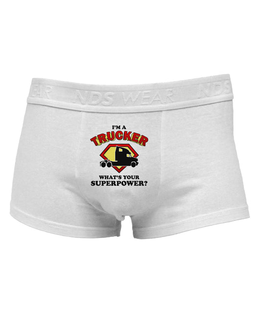 Trucker - Superpower Mens Cotton Trunk Underwear-Men's Trunk Underwear-NDS Wear-White-Small-Davson Sales