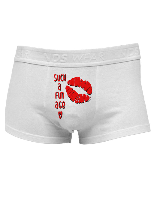Such a Fun Age Kiss Lips Mens Cotton Trunk Underwear-Men's Trunk Underwear-NDS Wear-White-Small-Davson Sales