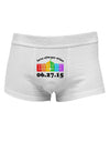 Love Always Wins with Date - Marriage Equality Mens Cotton Trunk Underwear-Men's Trunk Underwear-NDS Wear-White-Small-Davson Sales