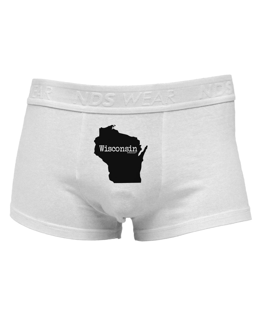 Wisconsin - United States Shape Mens Cotton Trunk Underwear-Men's Trunk Underwear-NDS Wear-White-Small-Davson Sales