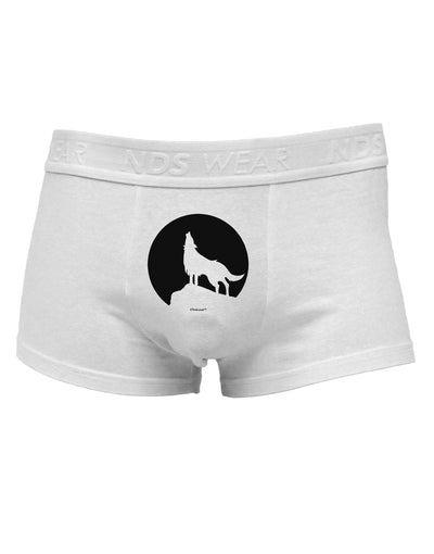 Wolf Howling at the Moon - Design #1Mens Cotton Trunk Underwear by TooLoud-Men's Trunk Underwear-NDS Wear-White-Small-Davson Sales