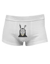 Scary Buny Face Watercolor Mens Cotton Trunk Underwear-Men's Trunk Underwear-NDS Wear-White-Small-Davson Sales